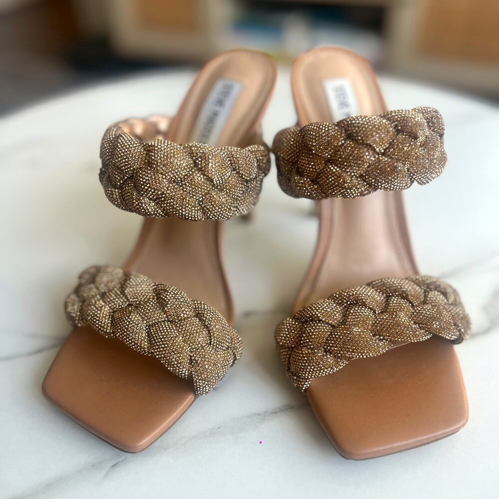 Steve Madden Kenley Heeled Sandals | Bronze Size 8